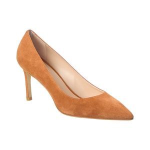 Stuart Weitzman Leigh 75 Suede Pump, Brown